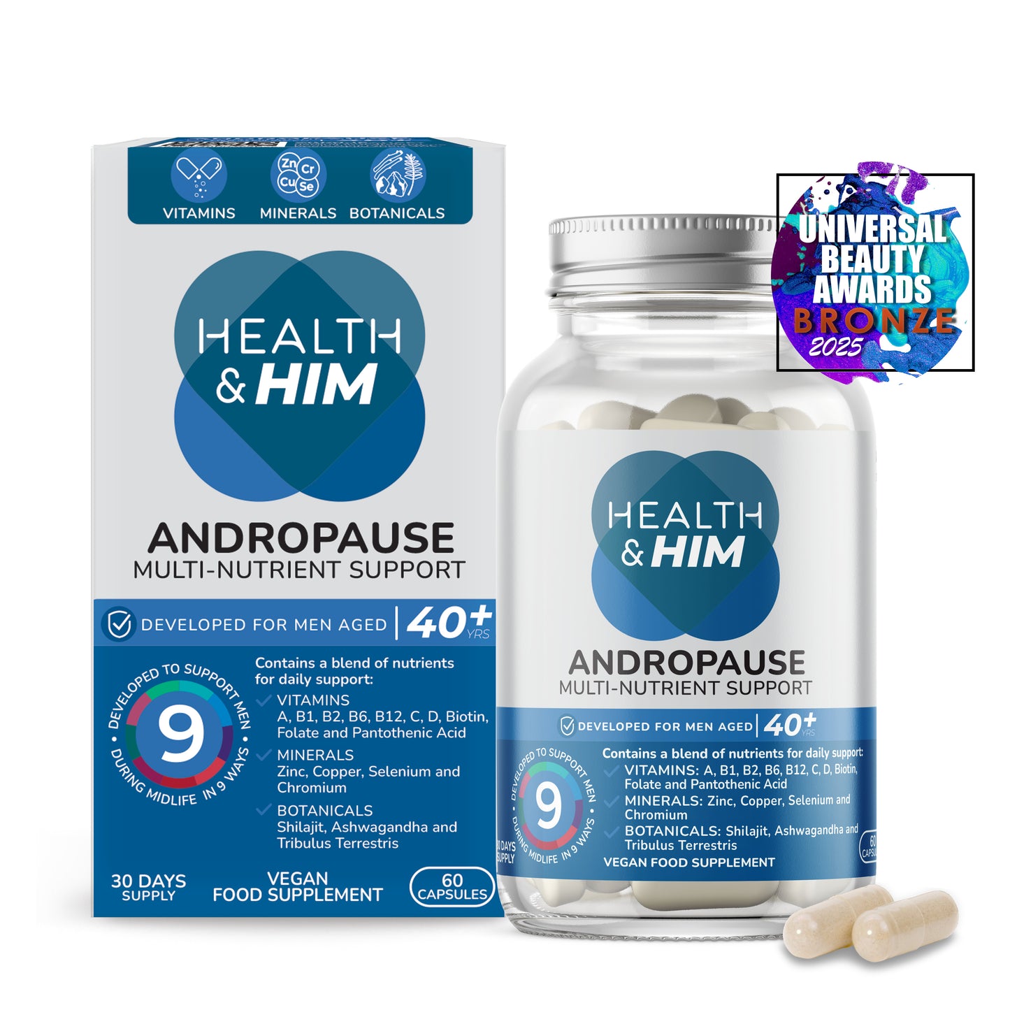 Health & Him Andropause 40+ Testosterone Support