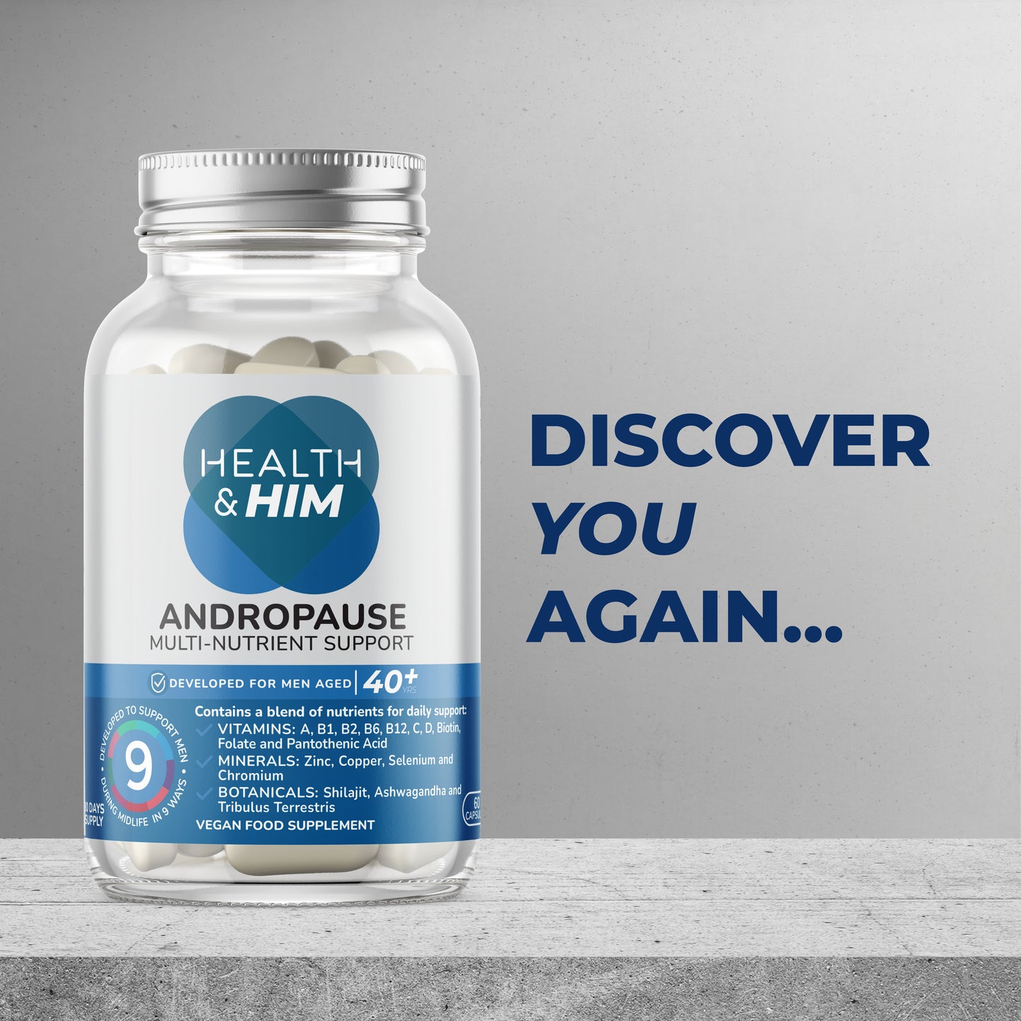 Health & Him Andropause 40+ Testosterone Support