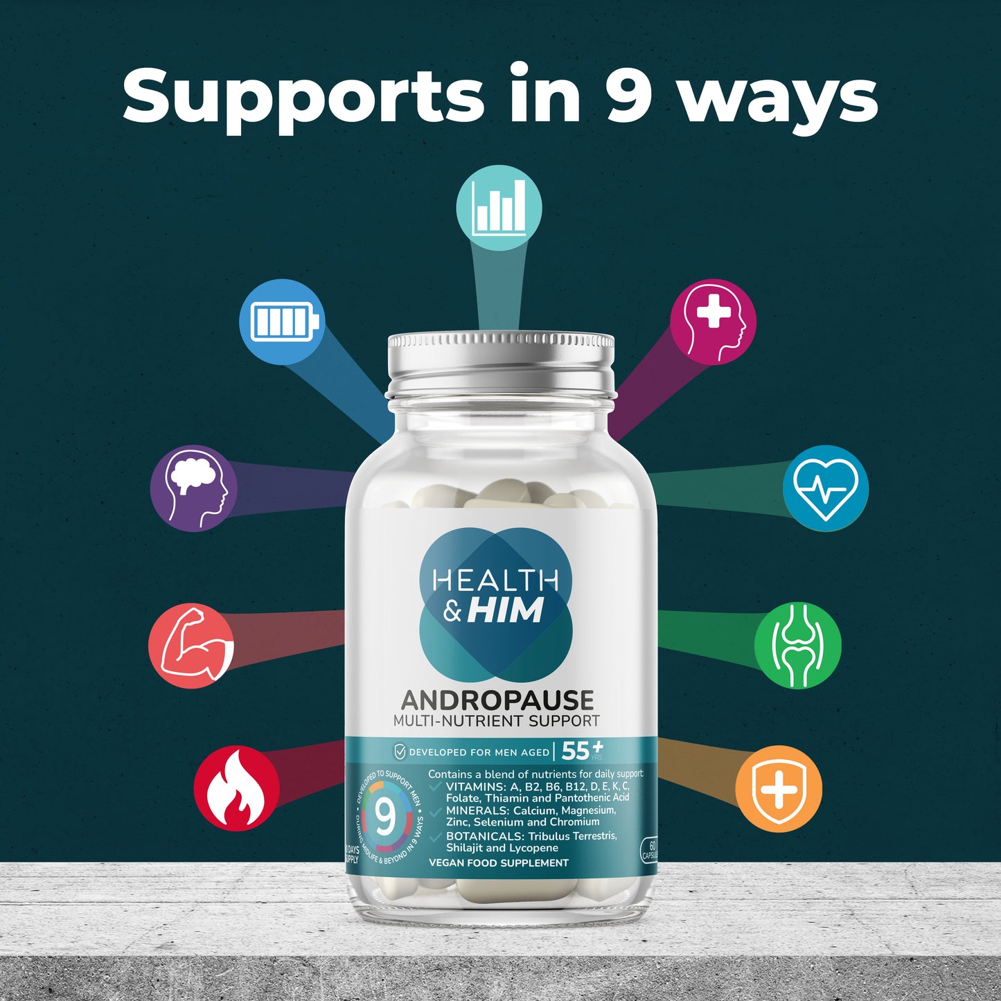 Health & Him Andropause 55+ Supplement