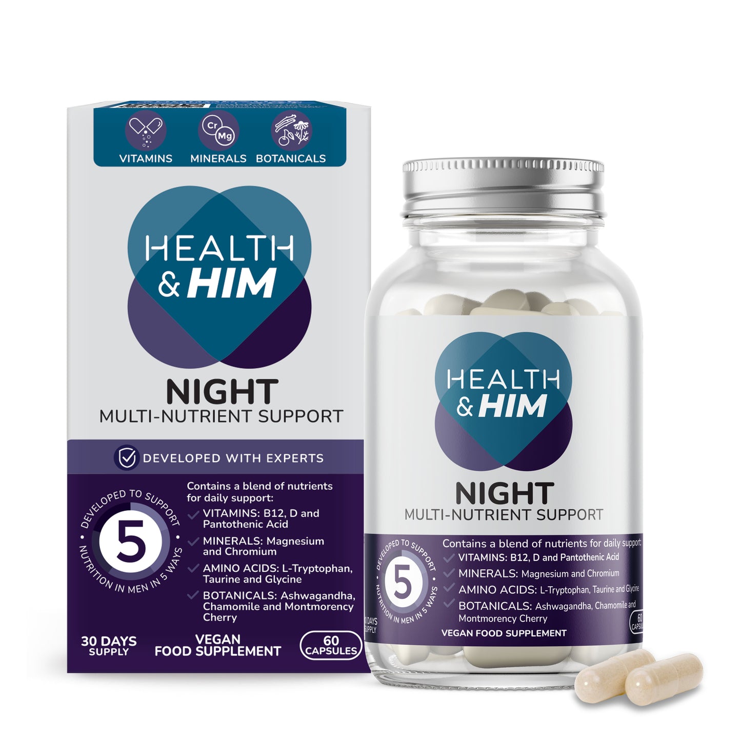 Health & Him Night Multi-Nutrient Support