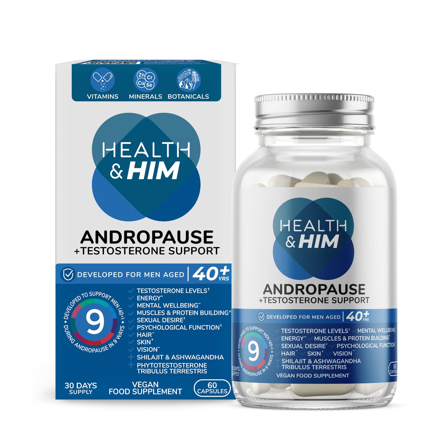 Health & Him Andropause 40+ Testosterone Support