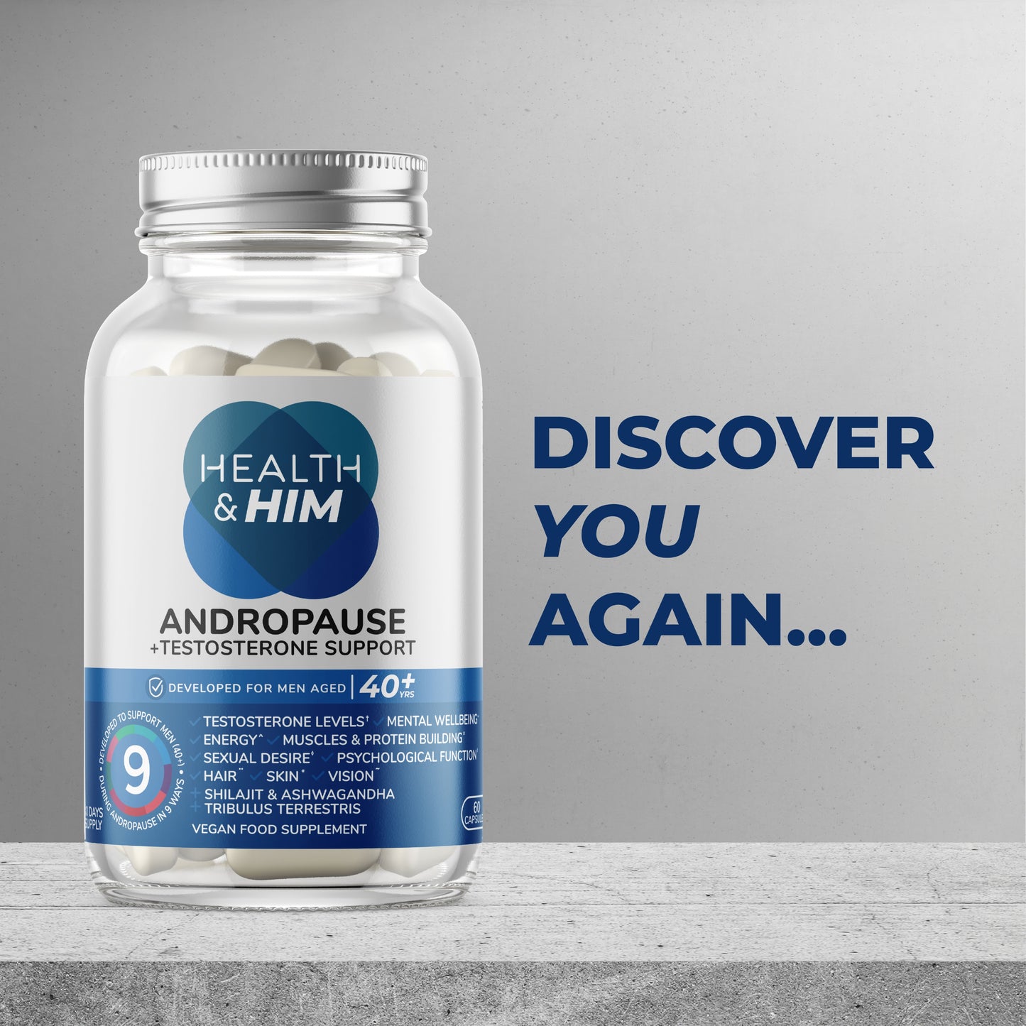 Health & Him Andropause 40+ Testosterone Support