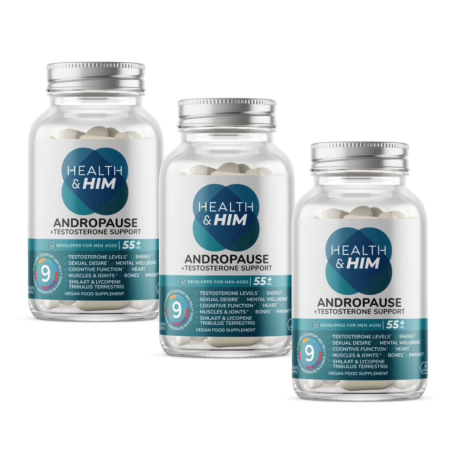 Health & Him Andropause 55+ Supplement Multipack